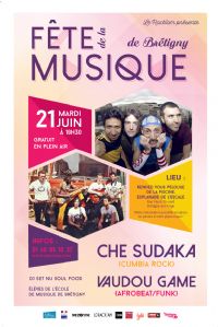 Fête de la Musique avec Che Sudaka & Vaudou Game à Brétigny !. Le mardi 21 juin 2016 à Brétigny-sur-Orge. Essonne.  18H30